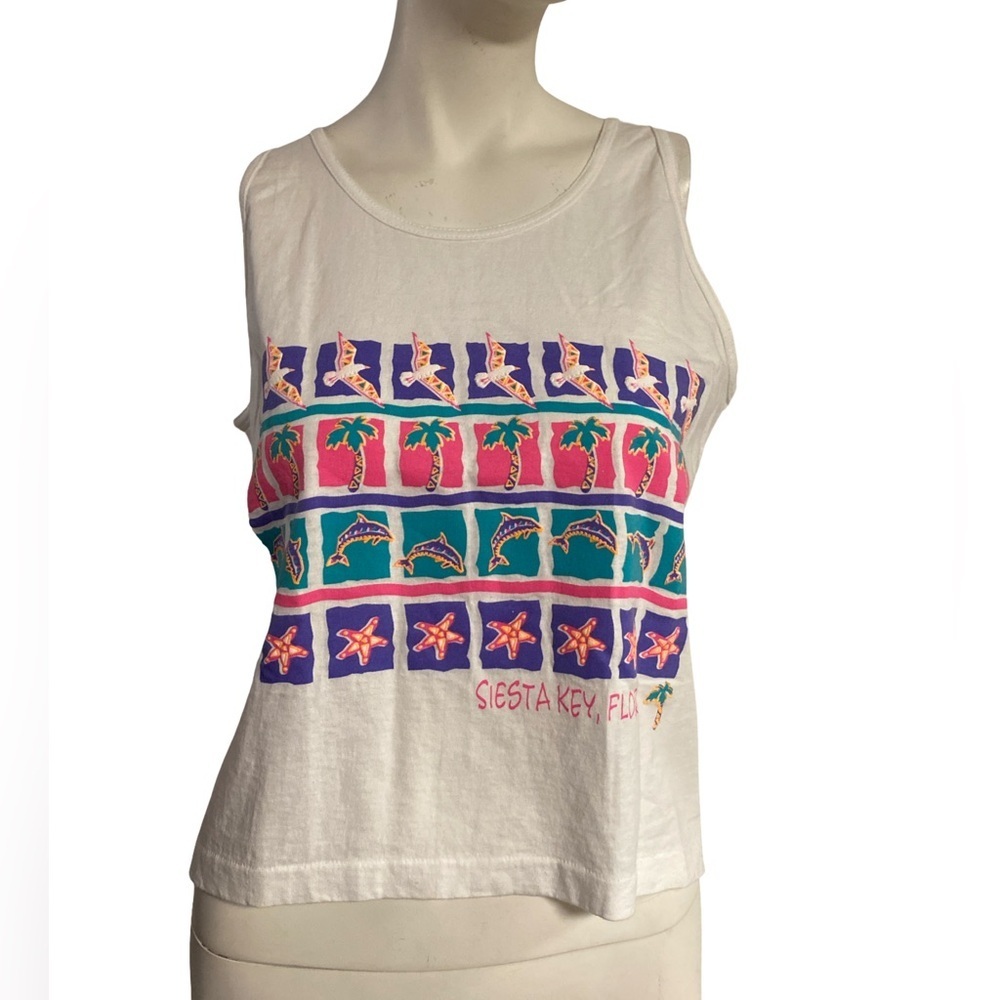 Signal 90s Colorful Graphic Florida  Tank Top size large